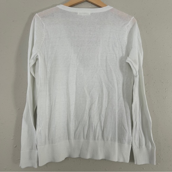 🦋 Forever 21 White Cardigan Neutral Casual Small - Picture 3 of 4